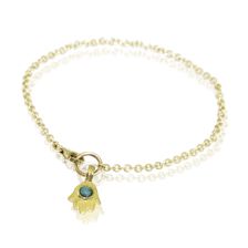 צמיד חמסה עם אבן טורקיז 