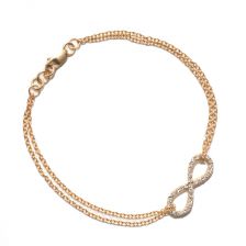 Sapphire Infinity Yellow Gold Bracelet
