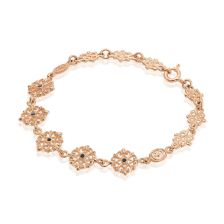 צמיד במראה עתיק משובץ יהלומים שחורים