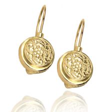 עגילי זהב תלויים