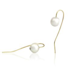 עגילים תלויים משובצים פנינה