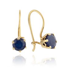 עגילי ספיר תלויים