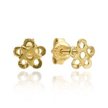 Victorian Style Engraved Roung Earrings 