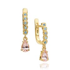 Five Hearts Gold Hoops