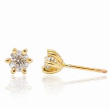 עגילי יהלום צמודים