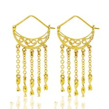 Filigree Long Handmade Hoops