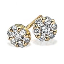 עגילים צמודים מרהיבים משובצים ביהלומים 