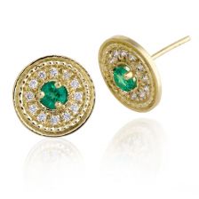 Vintage Style Emerald Earrings