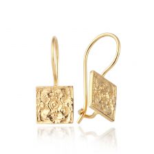 עגילי זהב תלויים 