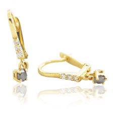 Elegant Diamond Leverback Earrings 18k