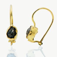 עגילי יהלום גולמי תלויים