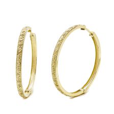 עגילי חישוק פרחוניים (גדולים)