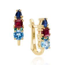 Antique Style Ruby Earrings