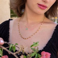 Diamond Antique Chain Ornamental Necklace