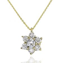 תליון כוכב משובץ יהלומים