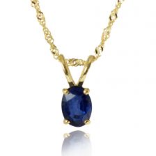 Solitaire Sapphire Pendant