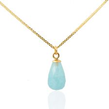 Blue Topaz Bulb Necklace 