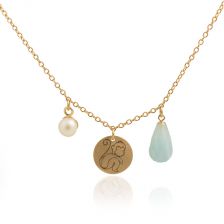 Blue Topaz Bulb Necklace 