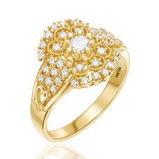 Diamond Mosaic Shield Ring