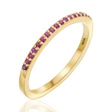 Dainty Ruby Half Eternity Ring
