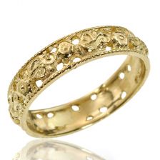 Gold Mid-Century Wedding Band