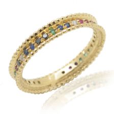 Ruby Art Deco 14k Gold Eternity Ring