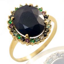 Sapphire Victorian Style Diana Ring