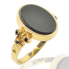 Vintage Onyx Cocktail Ring