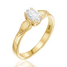 Vintage Style Oval Diamond Ring 
