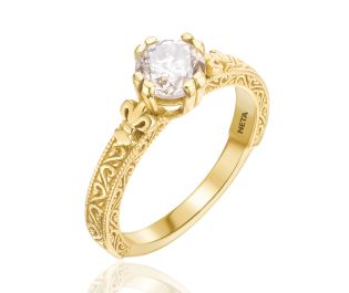 טבעת אירוסין במראה וינטאג'