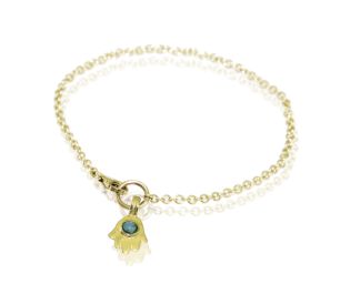 צמיד חמסה עם אבן טורקיז 