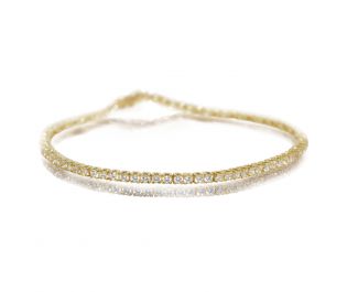 Yellow Gold Shimmering Diamond Timeless Bracelets