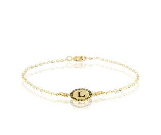 Black Diamond Golden Coin Bracelet with a Craft