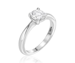 Modern Solitaire 0.57ct Diamond Engagement Ring