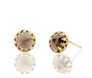 Bezel Set Sapphire Gold Studs