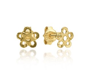 Victorian Style Engraved Roung Earrings 