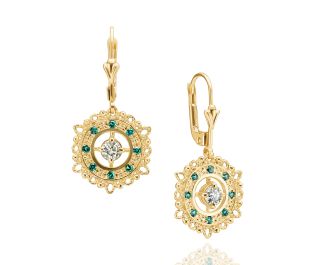 Oriental Ruby Hanging Earrings