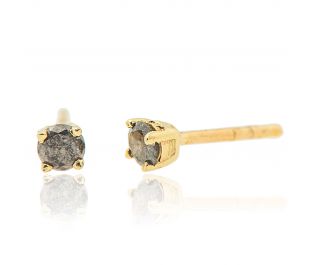 Yellow Gold Emerald Stud Earrings