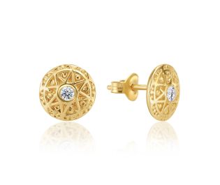  Vintage Style Diamond Engraved Drop Earrings