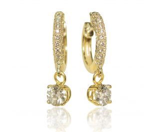Shimmering Diamond Unique Hoops