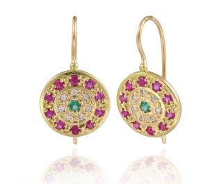 Carmen Art Nouveau Gemstone Earrings 