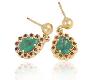 Victorian Style Pear Shaped Earrings 