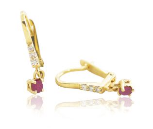 Elegant Diamond Leverback Earrings 18k