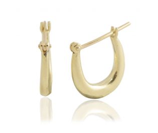 Petite Horseshoe Hoops Yellow Gold