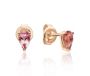 Tear Drop Ruby Stud Earrings
