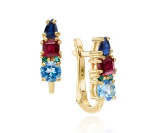 Antique Style Ruby Earrings