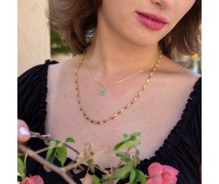 Diamond Antique Chain Ornamental Necklace