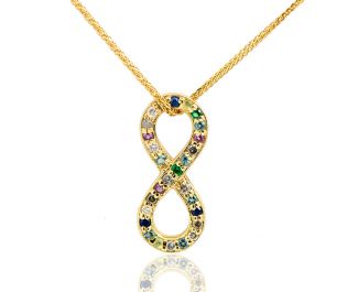 Sapphire Infinity Yellow Gold Bracelet 