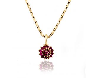 Dainty Cluster Diamond Medallion