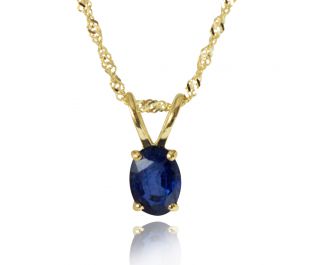 Solitaire Sapphire Pendant